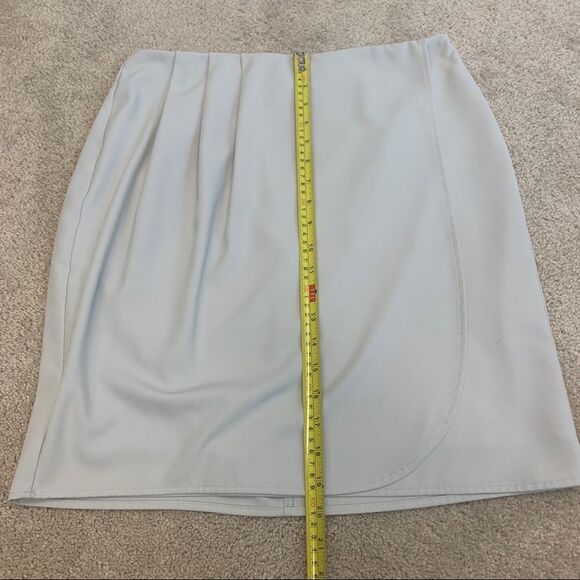 BANANA republic light gray pleated wrap front pencil skirt Sz 6 NWOT - Picture 11 of 12